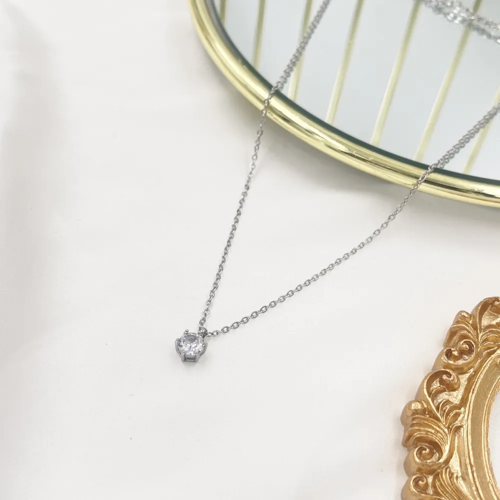 Punto Luce 6 Griffe 6mm-Collan Corta in Acciaio - CAC-103-AA4055N 6mm 6Griffe