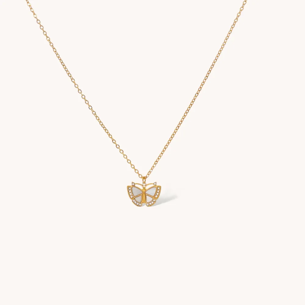 Farfalla-Collana Girocollo in Acciaio - CAC-103-AA4179N