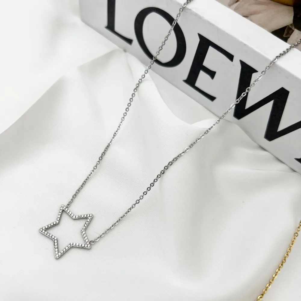 Stella Vuota -Collana Girocollo in Acciaio - CAC-103-AA4368N