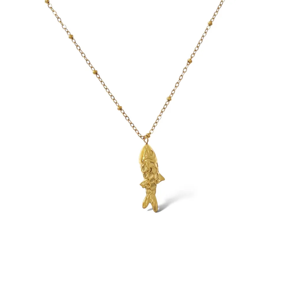 Pesce -Collana Girocollo in Acciaio - CAC-103-AA5100N