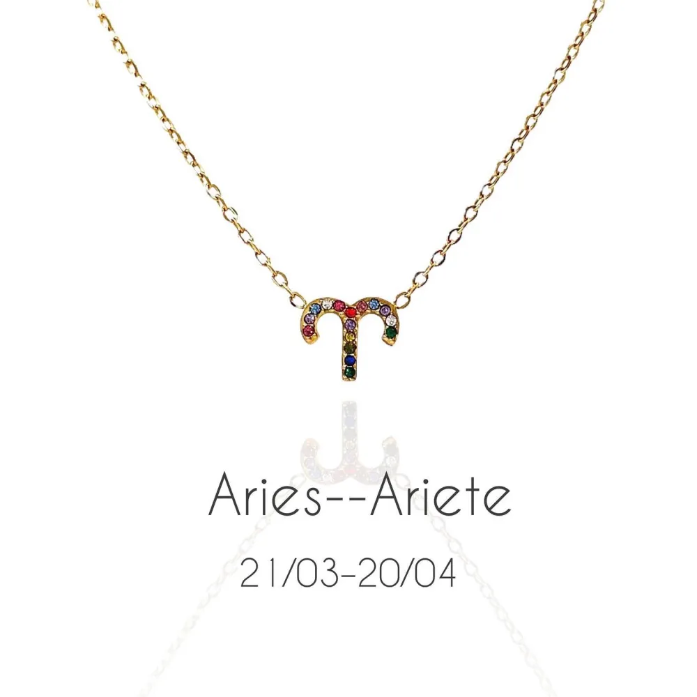 Segni Zodiacali -Collana Corta in Acciaio - CAC-103-AA52N ORO