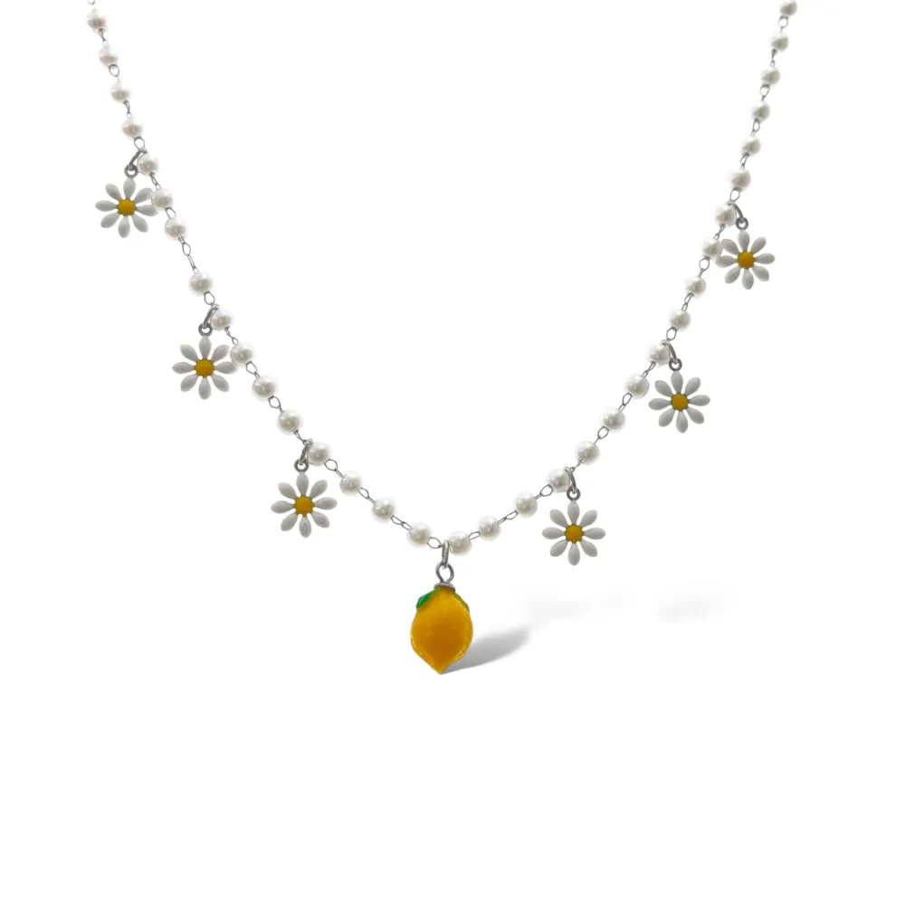 Limone Margherita -Collana Corta in Acciaio - CAC-103-AA5394N