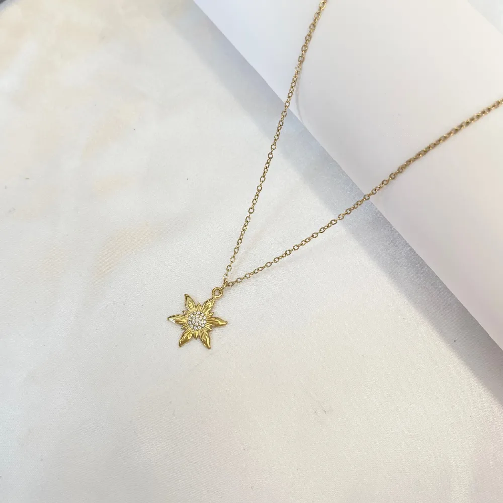 Fiore-Collana Girocollo in Acciaio - CAC-103-AA6074N