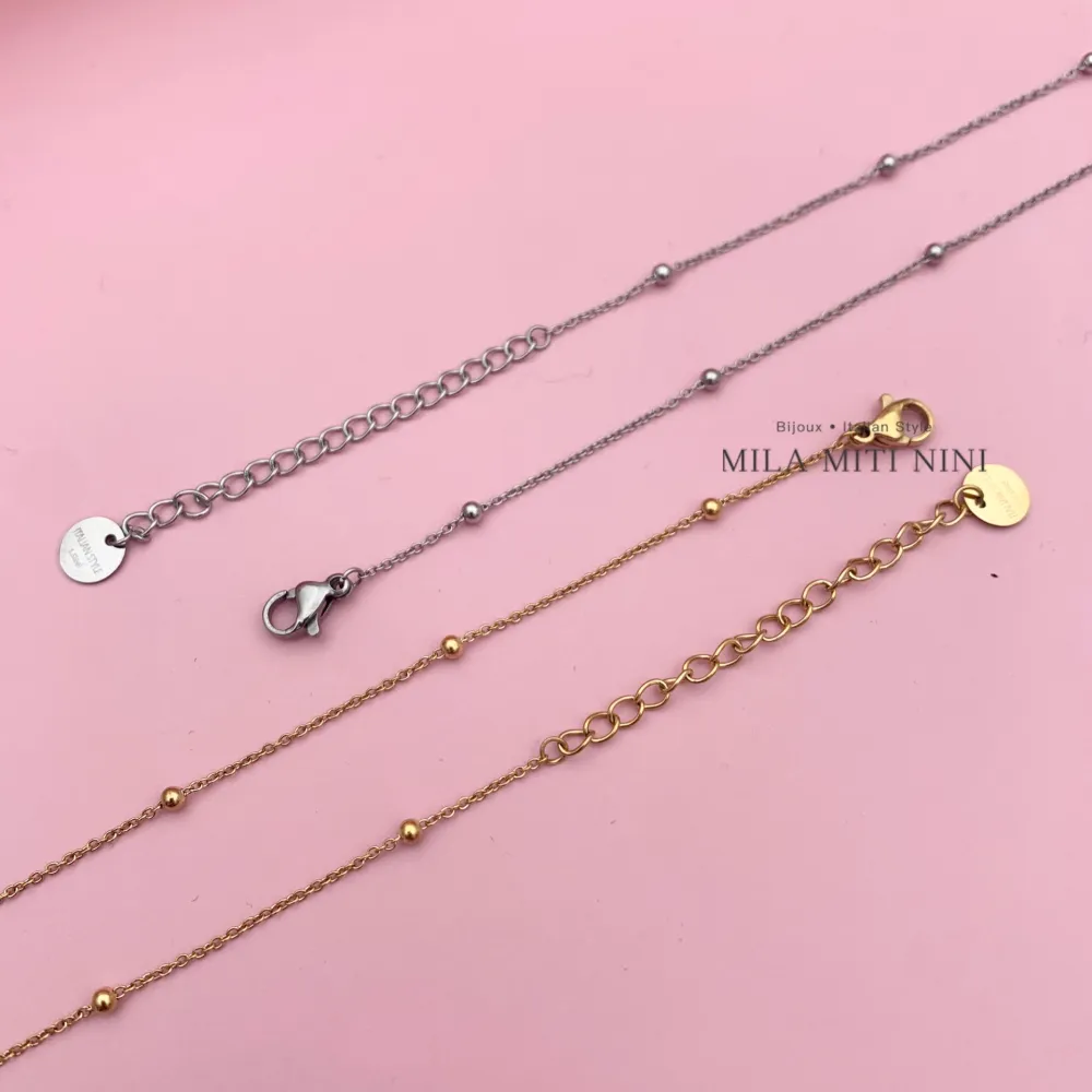 Margherita Cristallo-Collana Corta in Acciaio - CAC-103-AA67N