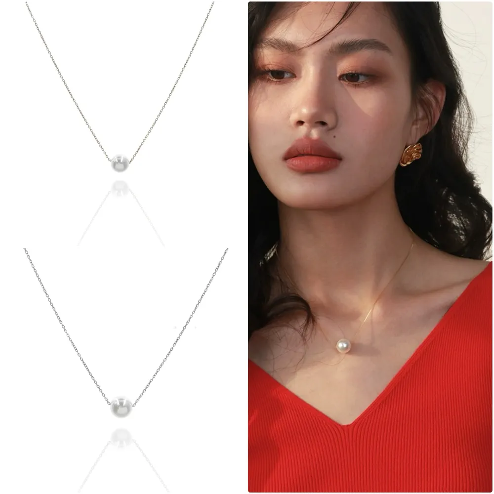 Perla-Collana Corta in Acciaio - CAC-413-1031