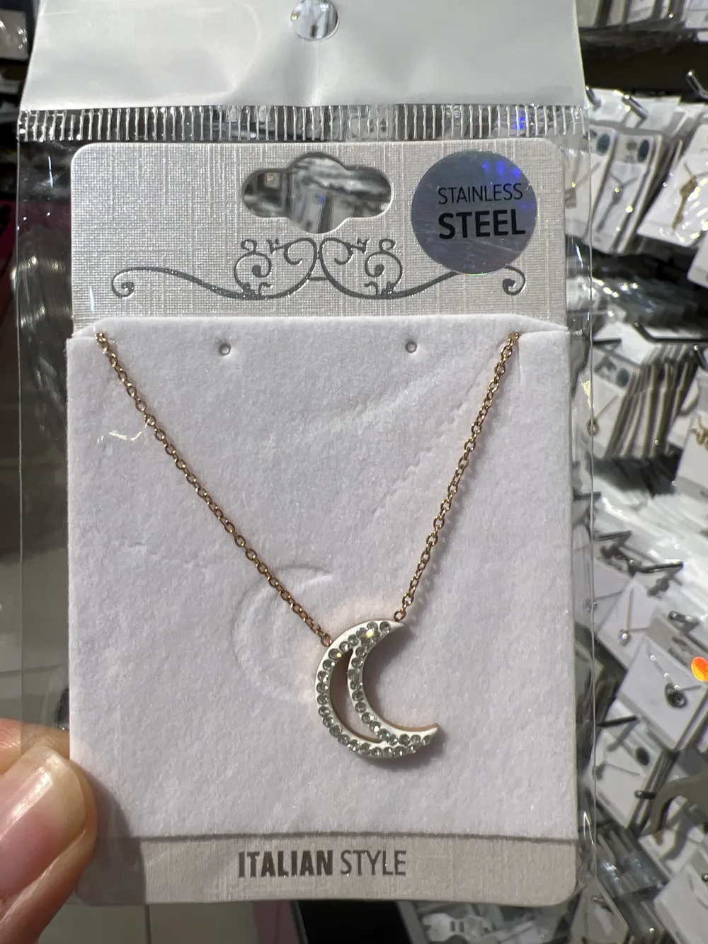 CAC-Luna 5691 - Collana Corta in Acciaio - CAC413-180-Luna - Collana Corta in Acciaio