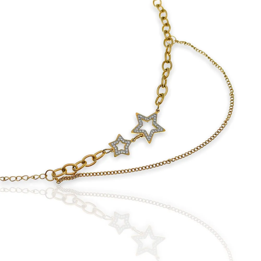 Stella-Collana Corta in Acciaio - CAC-413-1847