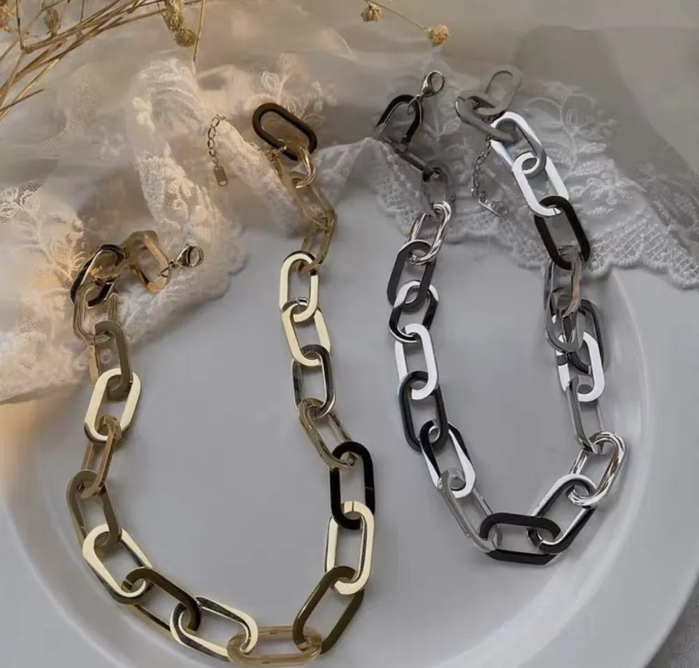 CAC6618-Catena - Collana Corta in Acciaio - CAC-413-2076-1020