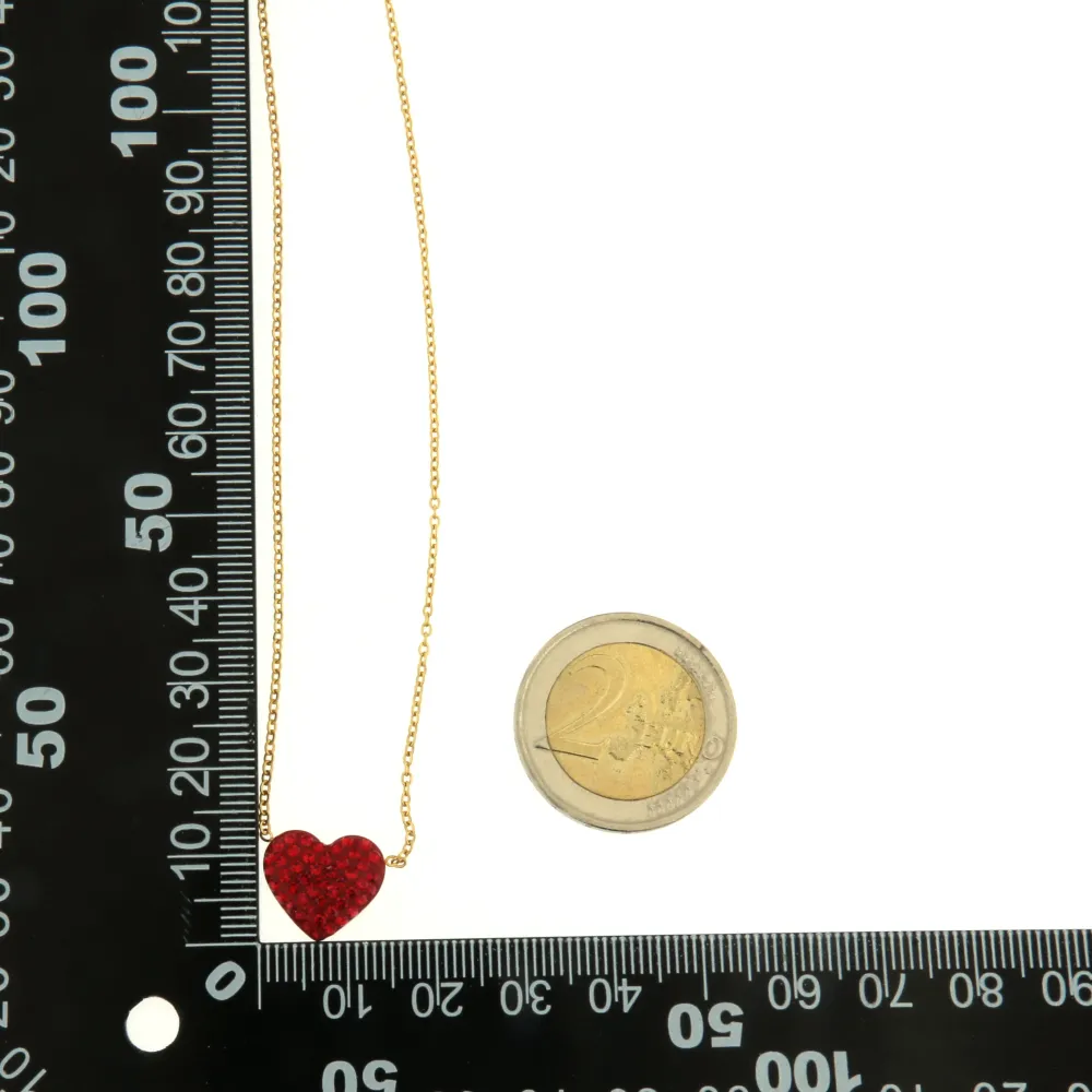 CAC7233-Cuore- Collana Girocollo in Acciaio - CAC-413-2105