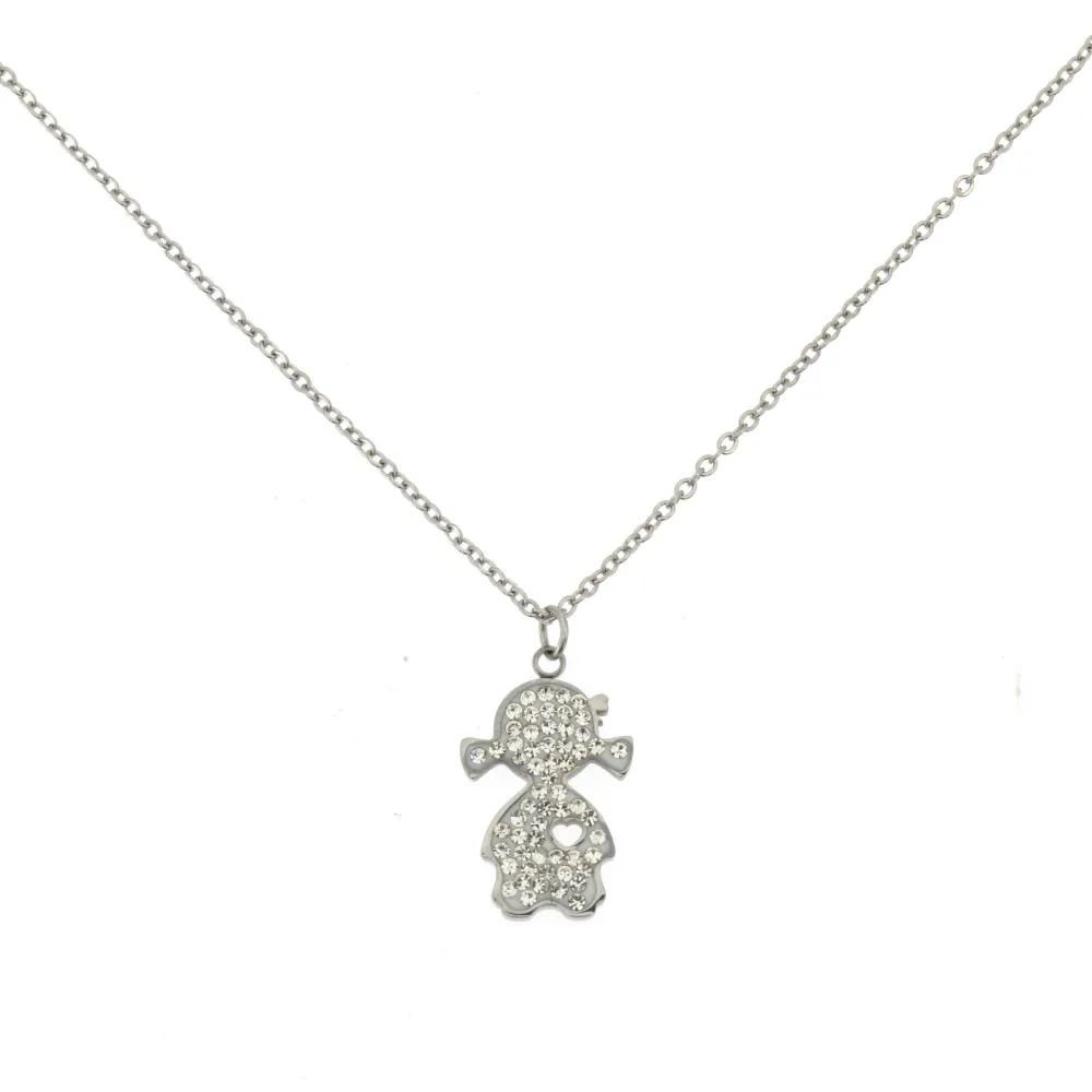 CAC-Bimba 5310 - Collana Girocollo  in Acciaio - CAC-413-2359