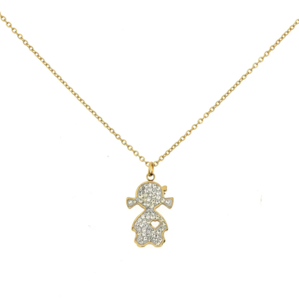 CAC-Bimba 5310 - Collana Girocollo  in Acciaio - CAC-413-2359