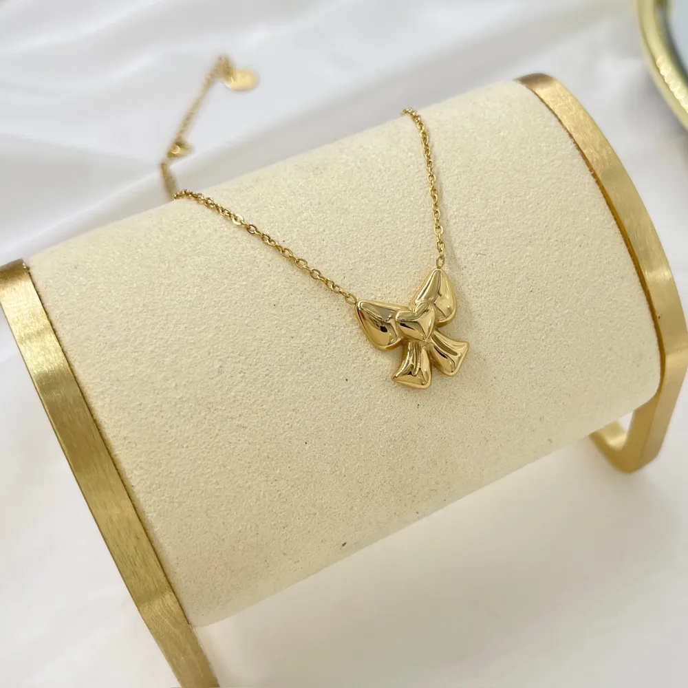 Fiocco-Collana Girocollo in Acciaio - CAC-413-3588