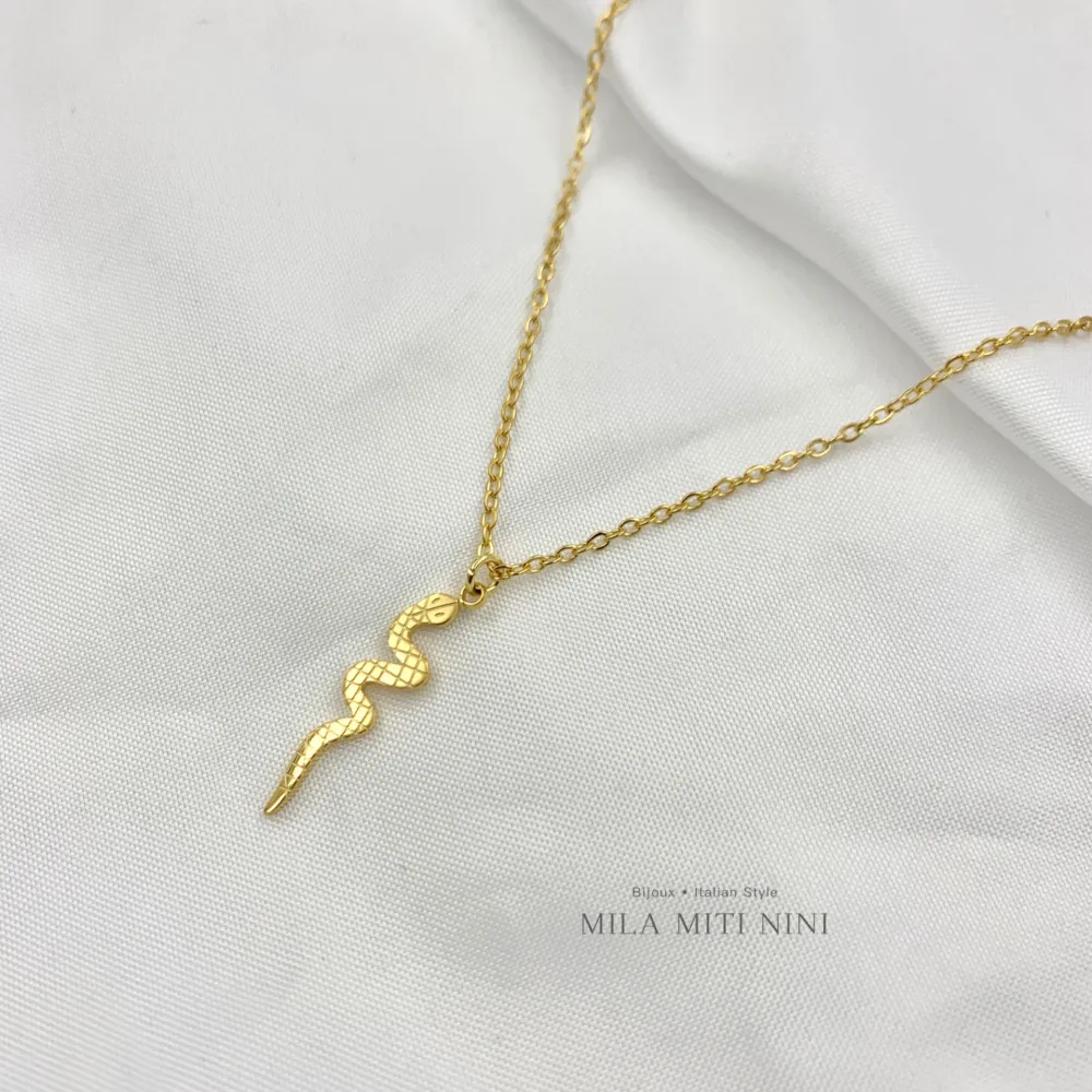 Serpente-Collana Corta in Acciaio - CAC-450-449