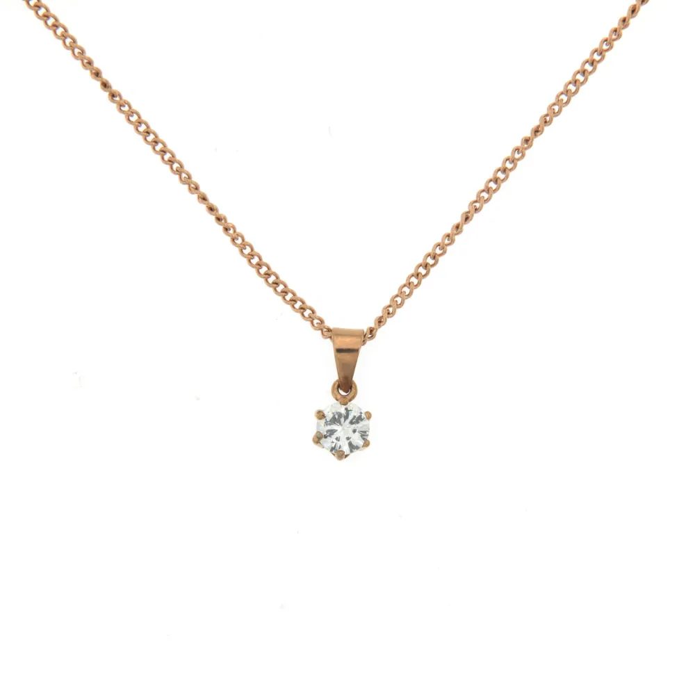 CAC6415-Punto Luce 5mm a 6 griffe- Collana Corta in Acciaio - CAC6415-Punto Luce 5mm a 6 griffe- Collana Corta in Acciaio