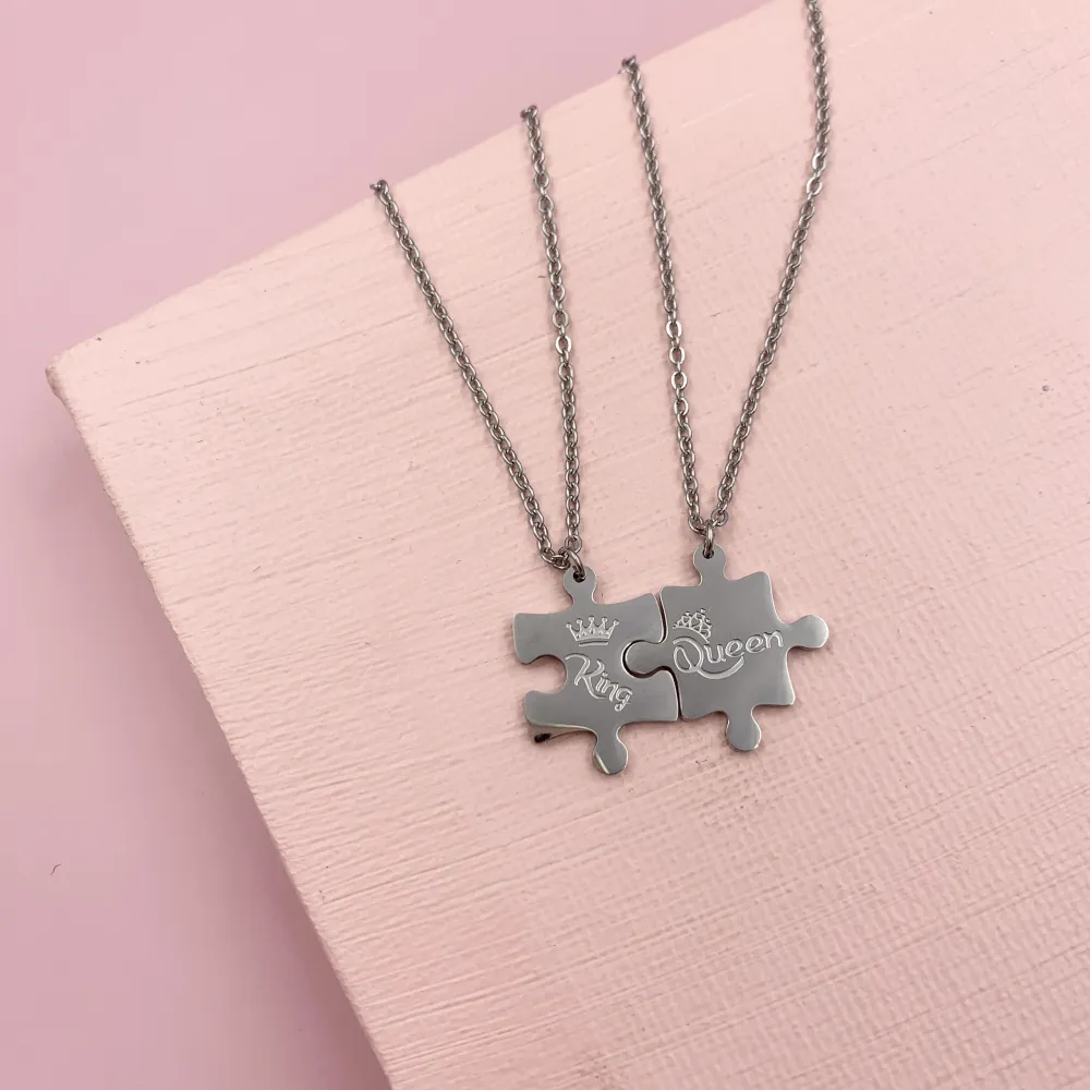 CAC6864-Puzzle King - Collana Girocollo in Acciaio - CAC6864-Puzzle King - Collana Girocollo in Acciaio