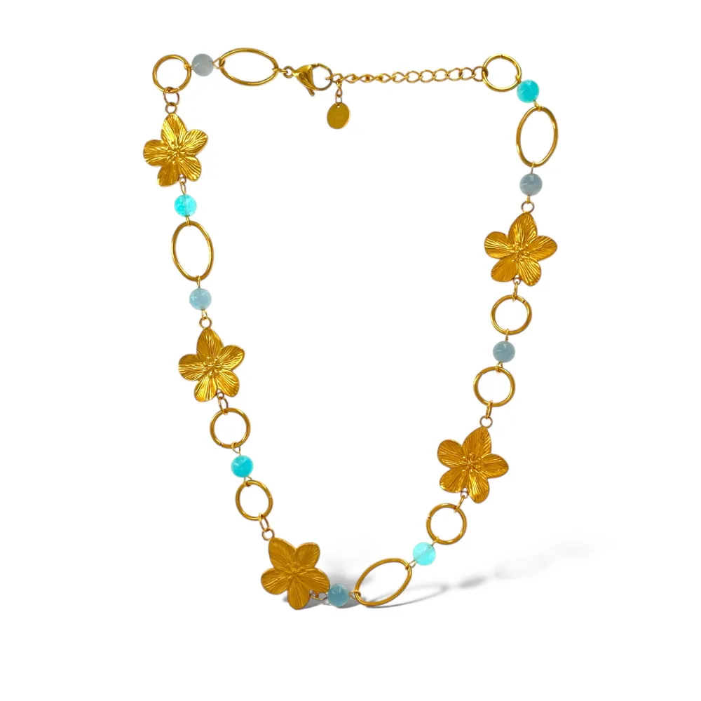 Fiore -Collana Corta in Acciaio - CAC-765-25