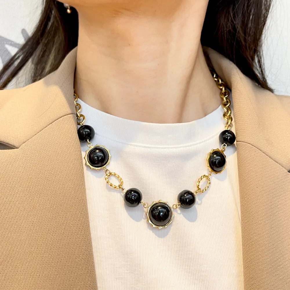 Tondo -Collana Corta in Acciaio - CAC-765-73