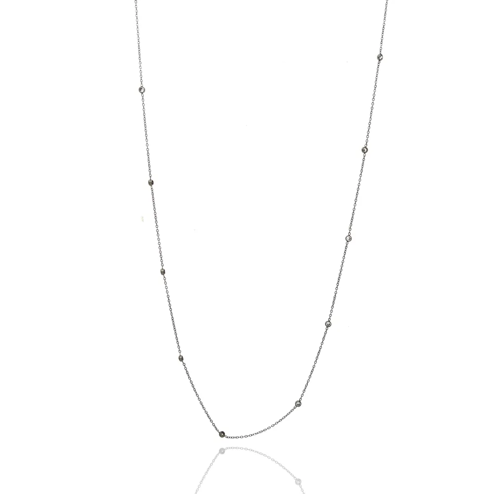 Punto Luce Copollina Zirconia-Collana Lunga in Acciaio - CAL-103-AS1380N