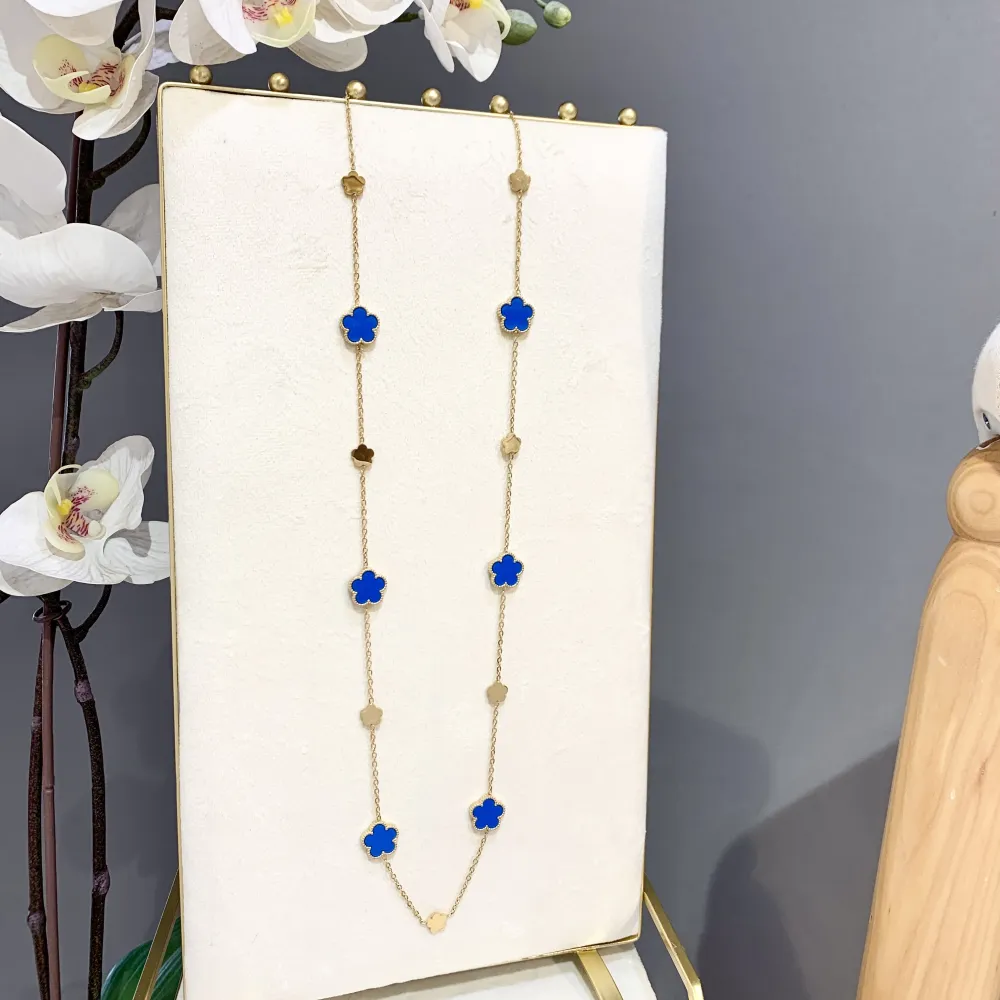 Fiore-Collana Lunga in Acciaio - CAL-413-2523 G