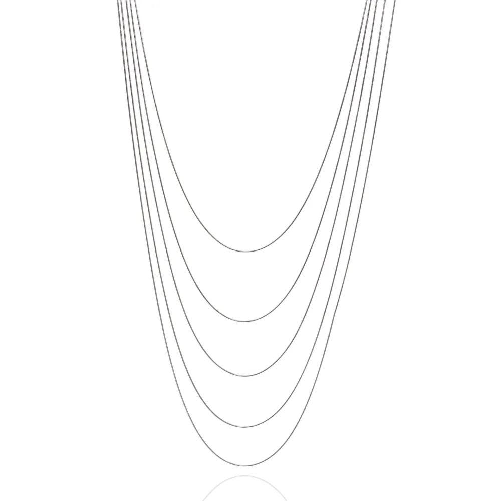 5 Fili Lunghi-Collana Lunga in Acciaio - CAL-413-2700