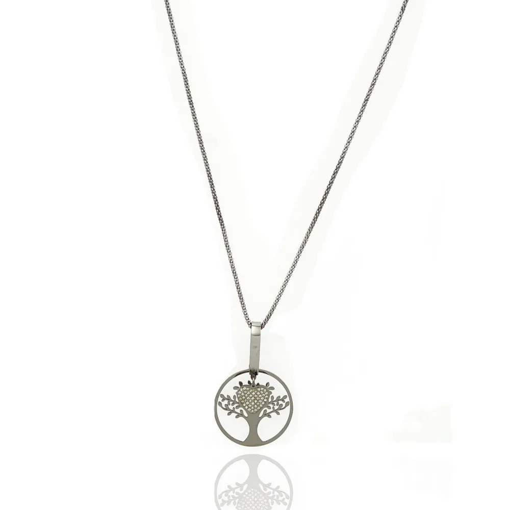 Albero della Vita-Collana Lunga in Acciaio - CAL-NS82
