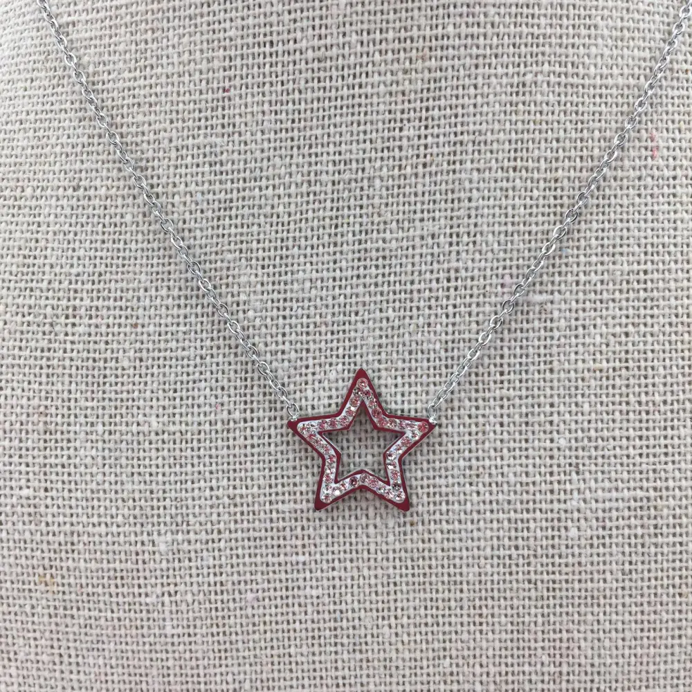 CAS- Stella 4618 - Collana in Acciaio con Strass - CAS- Stella 4618 - Collana in Acciaio con Strass