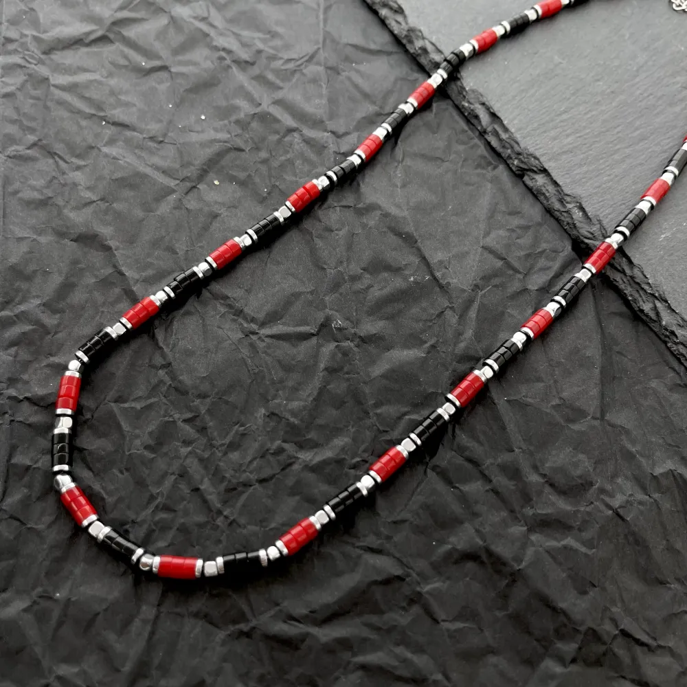 Catena con Perline-Collana da Uomo in Acciaio - CAU-600-H279