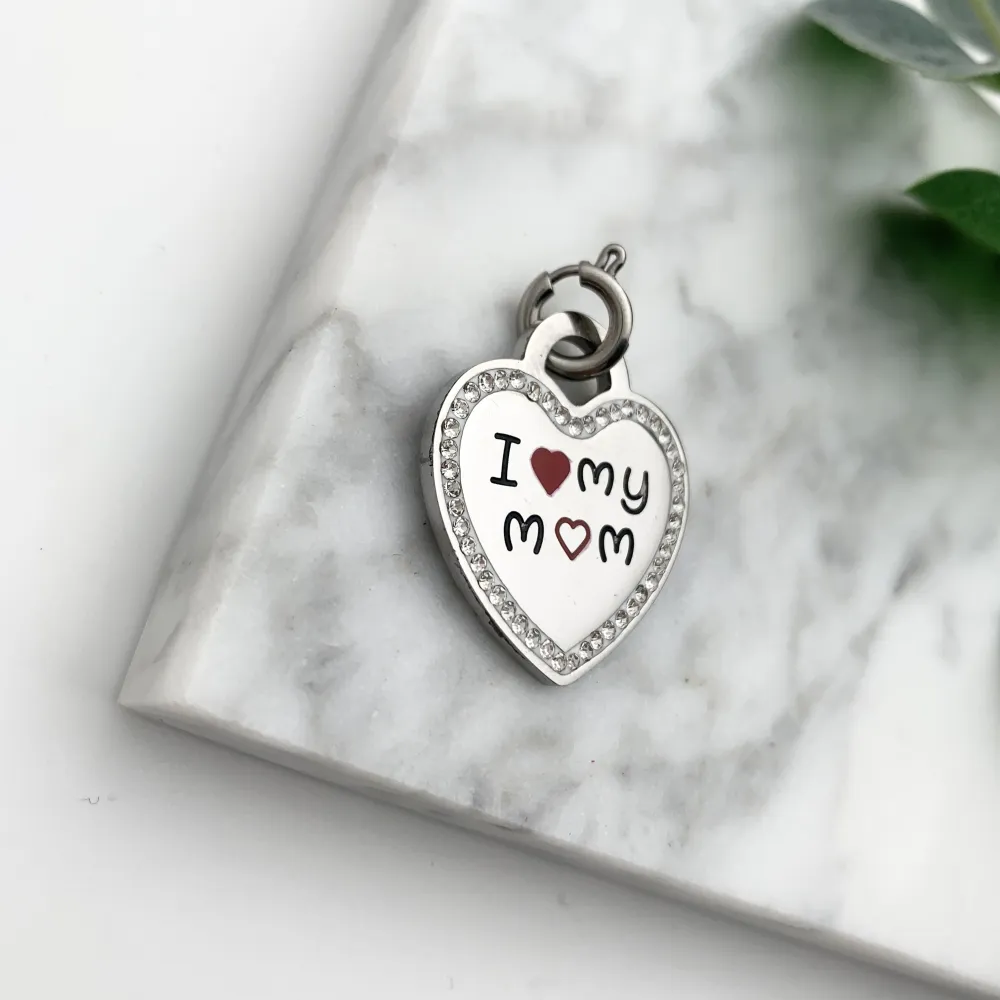 CIO-Sei nel mio cuore 5480 - Ciondolo in Acciaio - CIO5480-I love my mom - Ciondolo in Acciaio