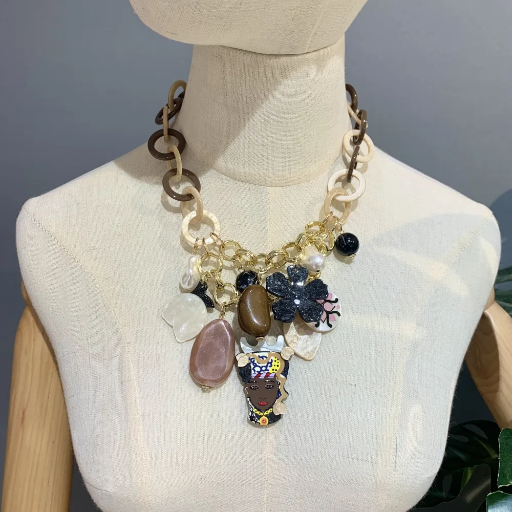 Testa Moro-Collana Corta Moda - CMC-15340-A