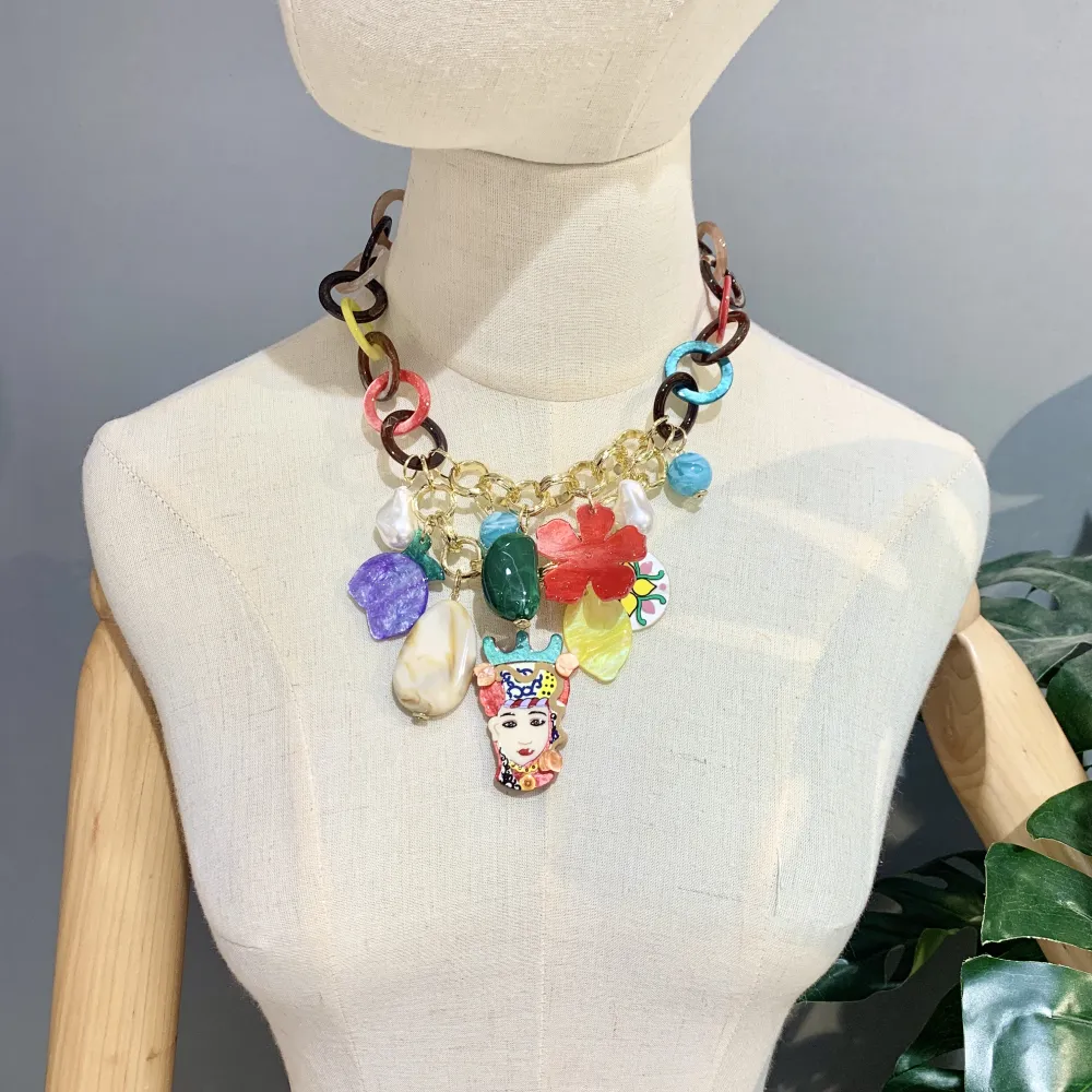 Testa Moro-Collana Corta Moda - CMC-15340-A