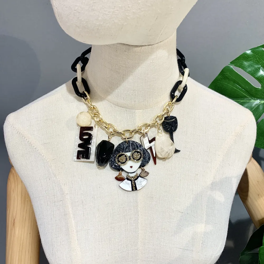 Donna-Collana Corta Resina - CMC-15387