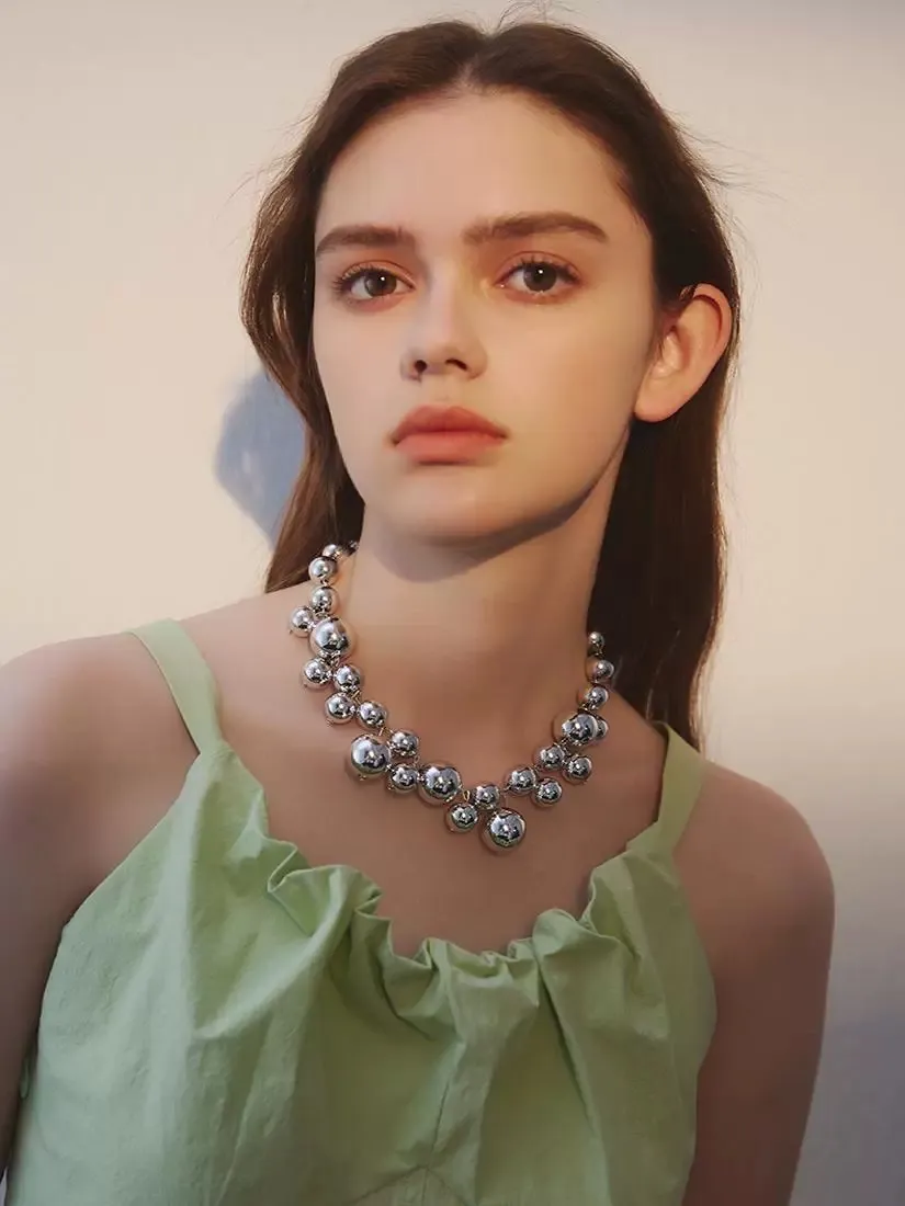 Pallina con Pendenti-Collana Corta Moda - CMC-488-49