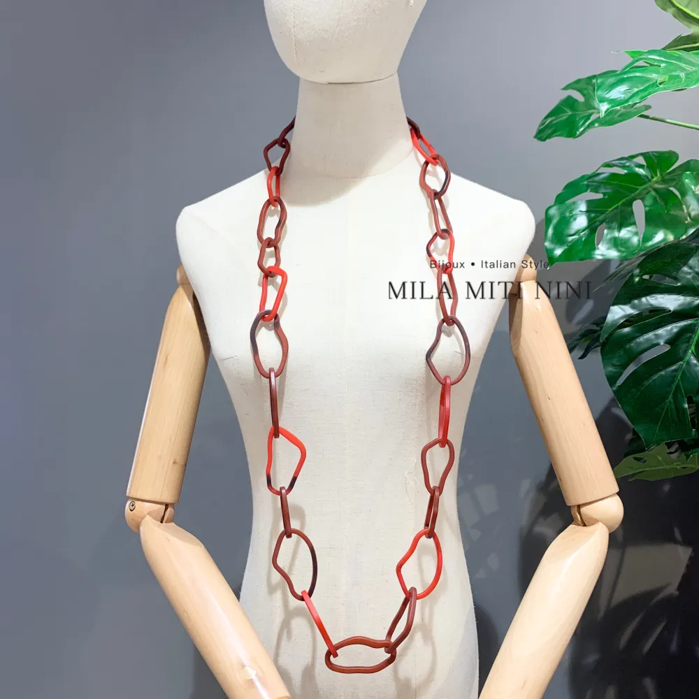 Catena-Collana Lunga in Resina - CML-121-09