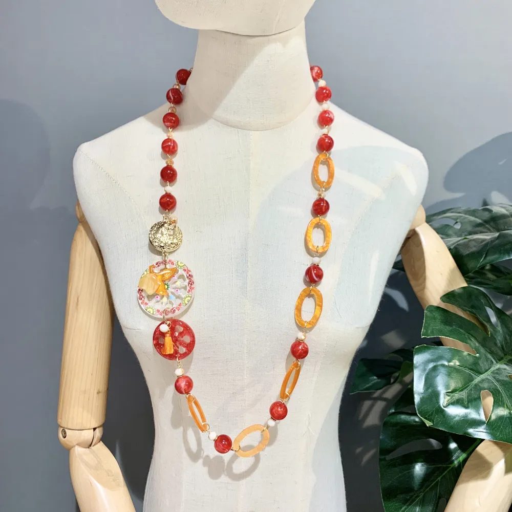 Carretto  Siciliano-Collana Lunga Moda - CML-15345