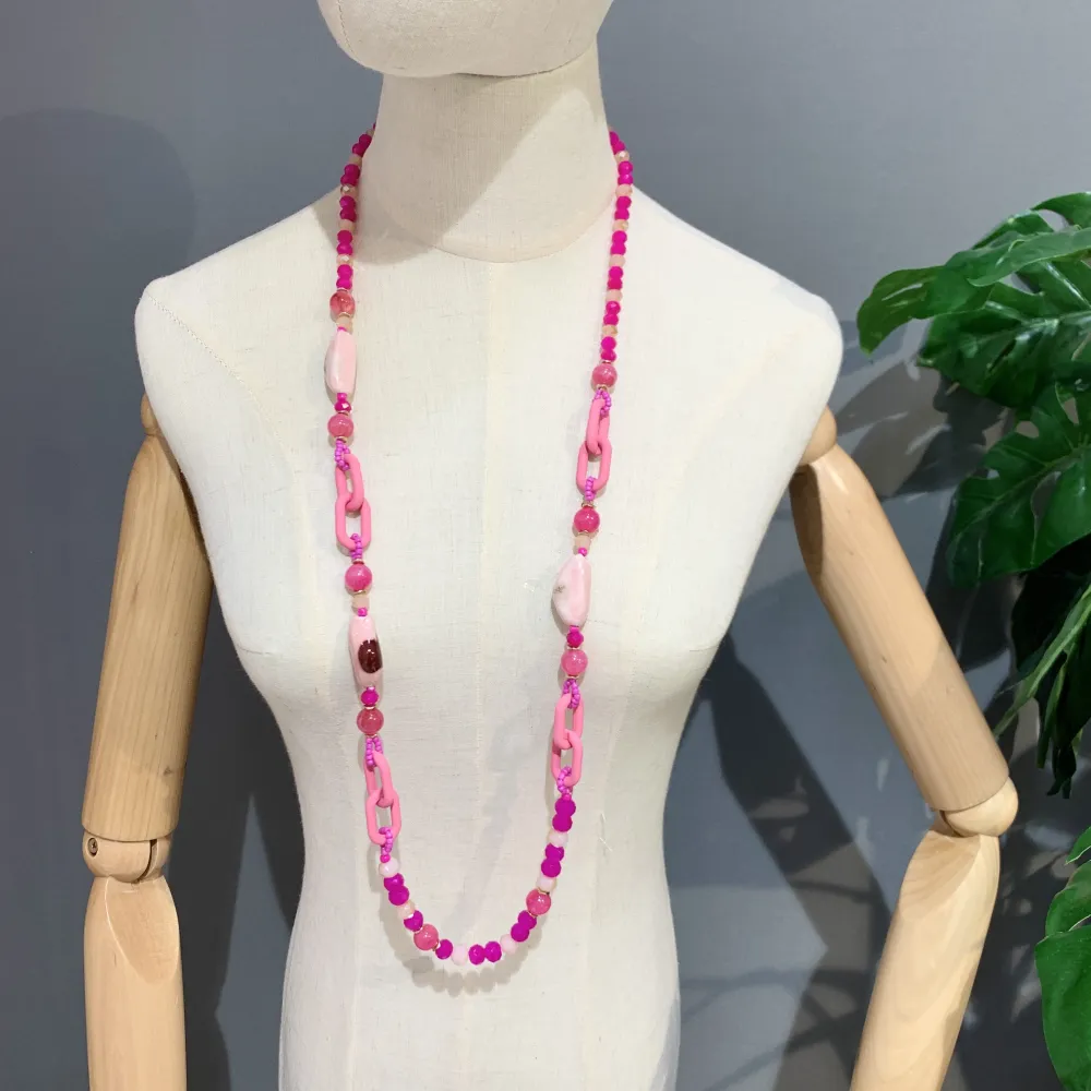 Perline Cristalli  -Collana Lunga Moda - CML-703-02