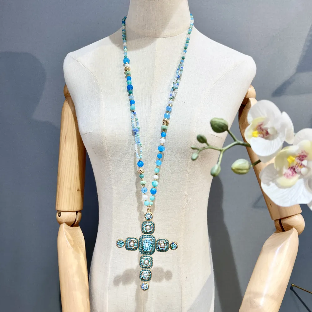 Croce-Collana Lunga Moda - CML-732-216