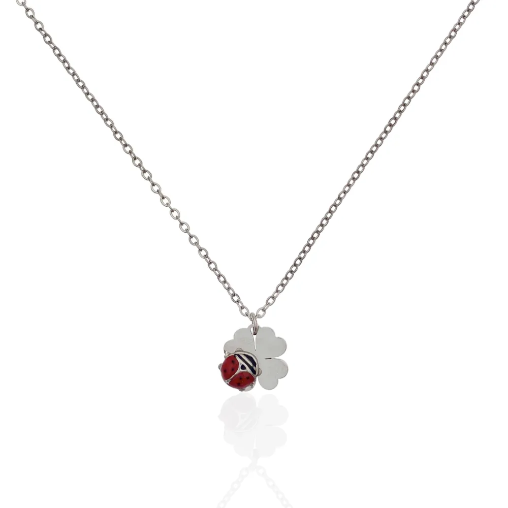 Mix Coccinella Smaltata-12pz Collane Corte in Acciaio - CPA-103-AA894N