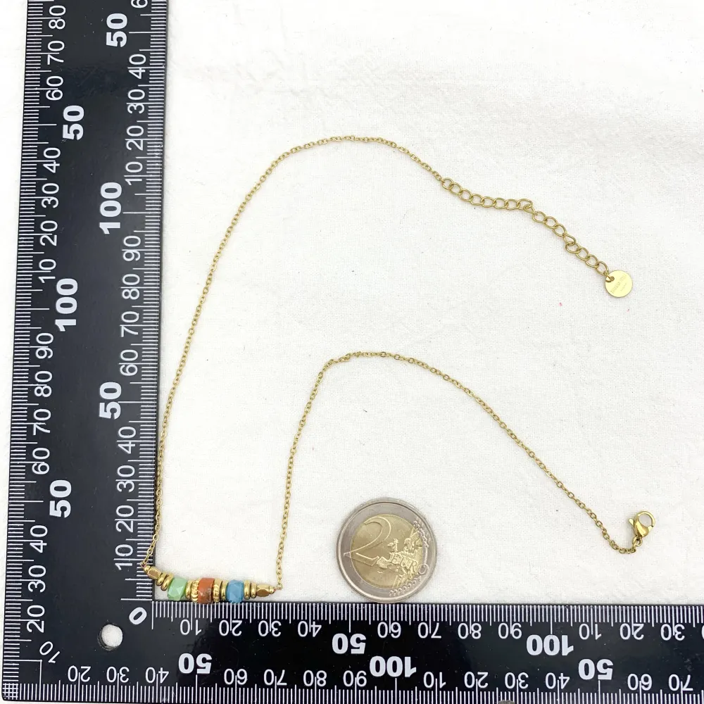 Perline Colorate-12Pz Collane in Acciaio - CPA-732-14