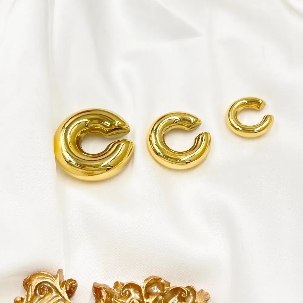 Cerchio Bombato Piccolo 5x20mm-Earcuff in Acciaio - EAK-103-AA4715E S