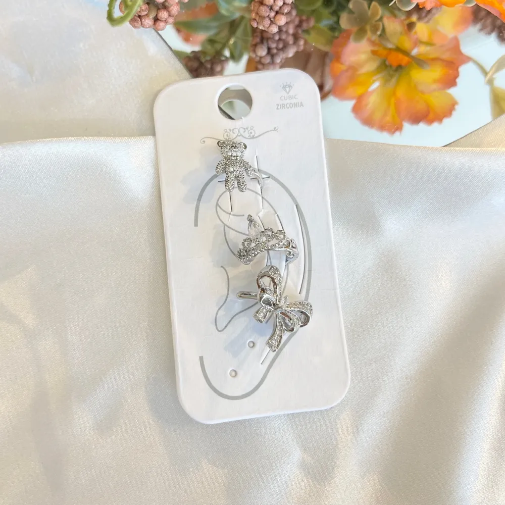 Set 3Pz  -Earcuff con Zirconia - EAK-506-301