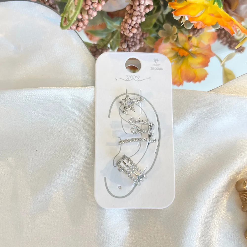 Set 3Pz  -Earcuff con Zirconia - EAK-506-310