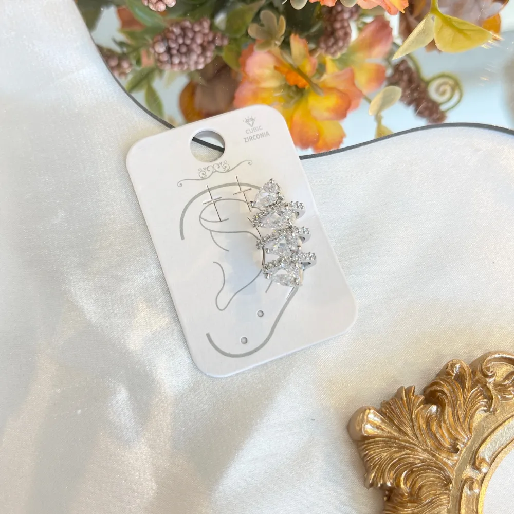 Multifilo Goccia  -Earcuff con Zirconia - EAK-506-329