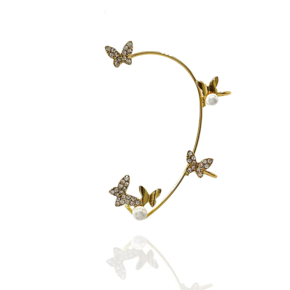Farfalla Perla-Earcuff in Ottone - EAK-705-03