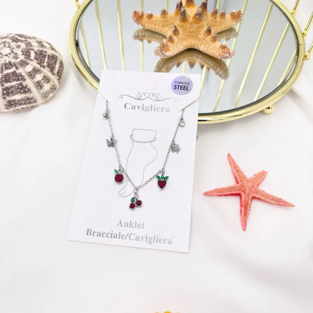 Frutta Ciliegia Mela Fragola-Cavigliera in Acciaio - KAV-103-AA2760B