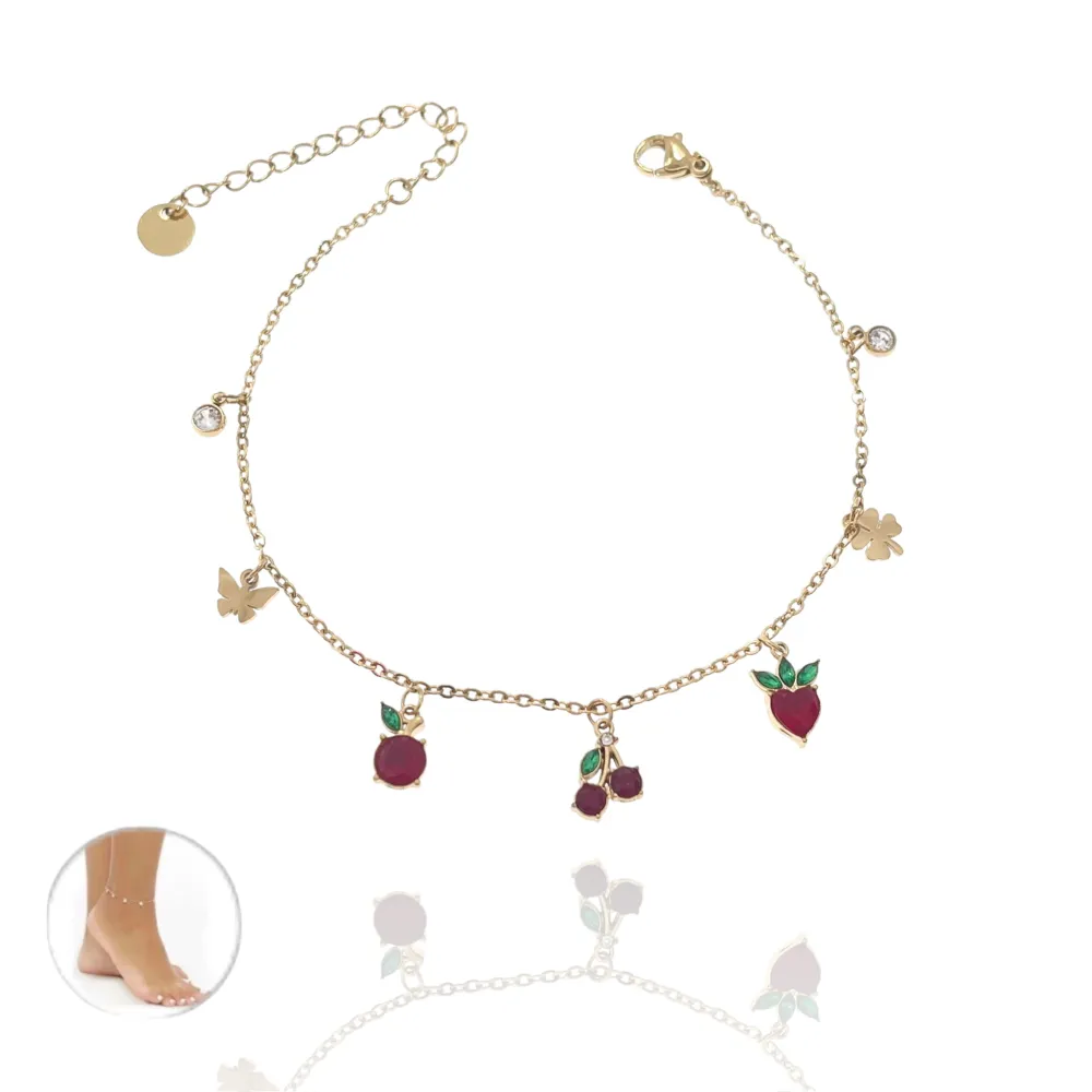 Frutta Ciliegia Mela Fragola-Cavigliera in Acciaio - KAV-103-AA2760B