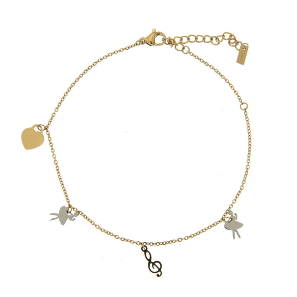 Ballerina Nota Musicale 3077 - Cavigliera in Acciaio - KAV-413-182