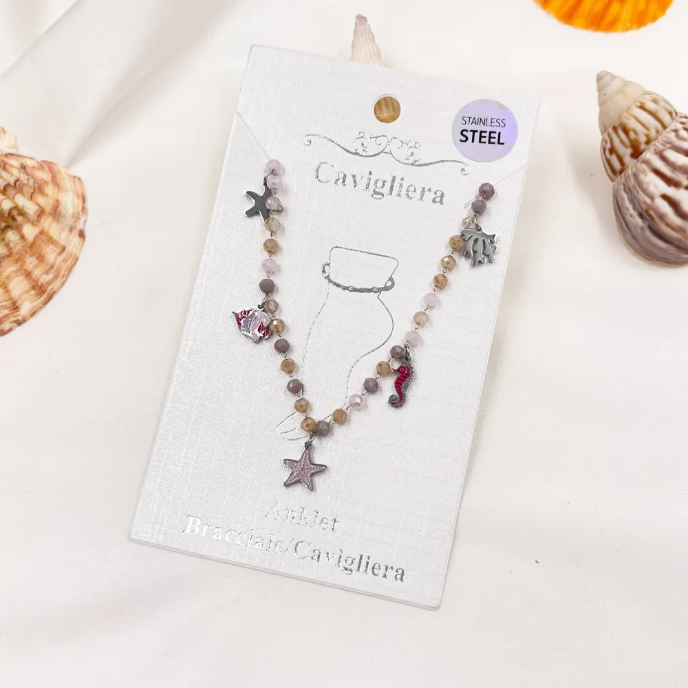 Stella Marina Smaltata-Cavigliera in Acciaio - KAV-413-338