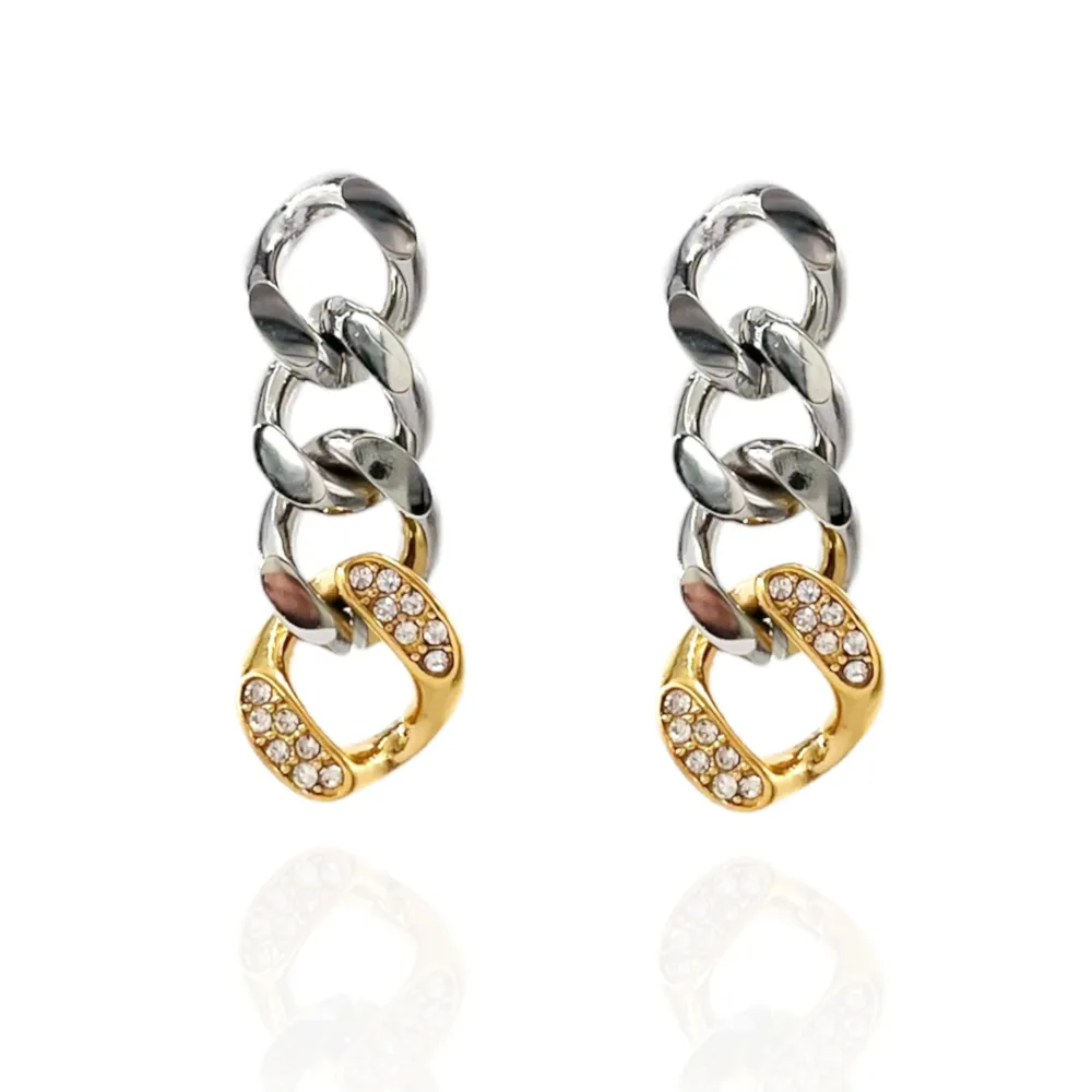 Catena Groumette-Orecchini in Acciaio - OAP-103-AA122E