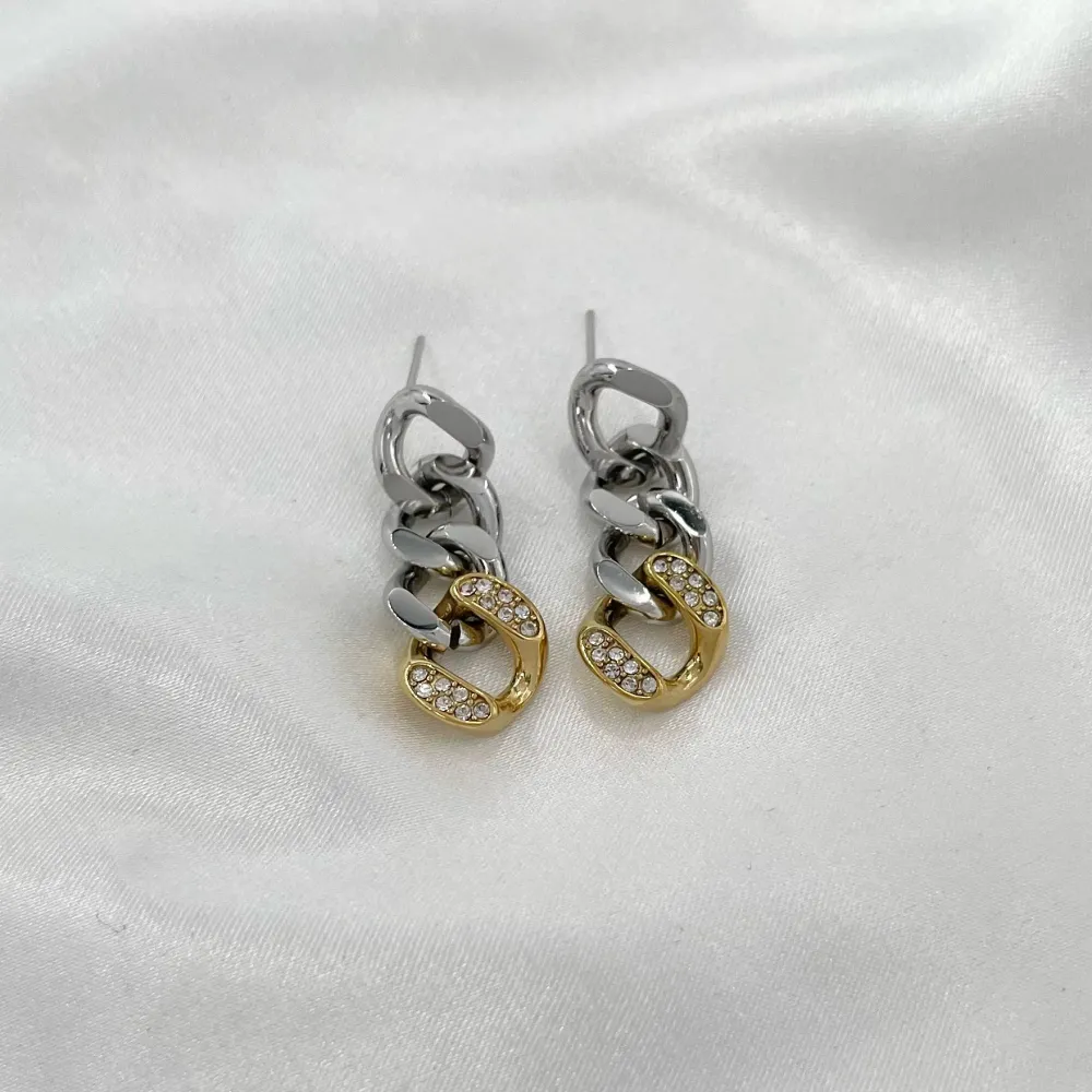 Catena Groumette-Orecchini in Acciaio - OAP-103-AA122E