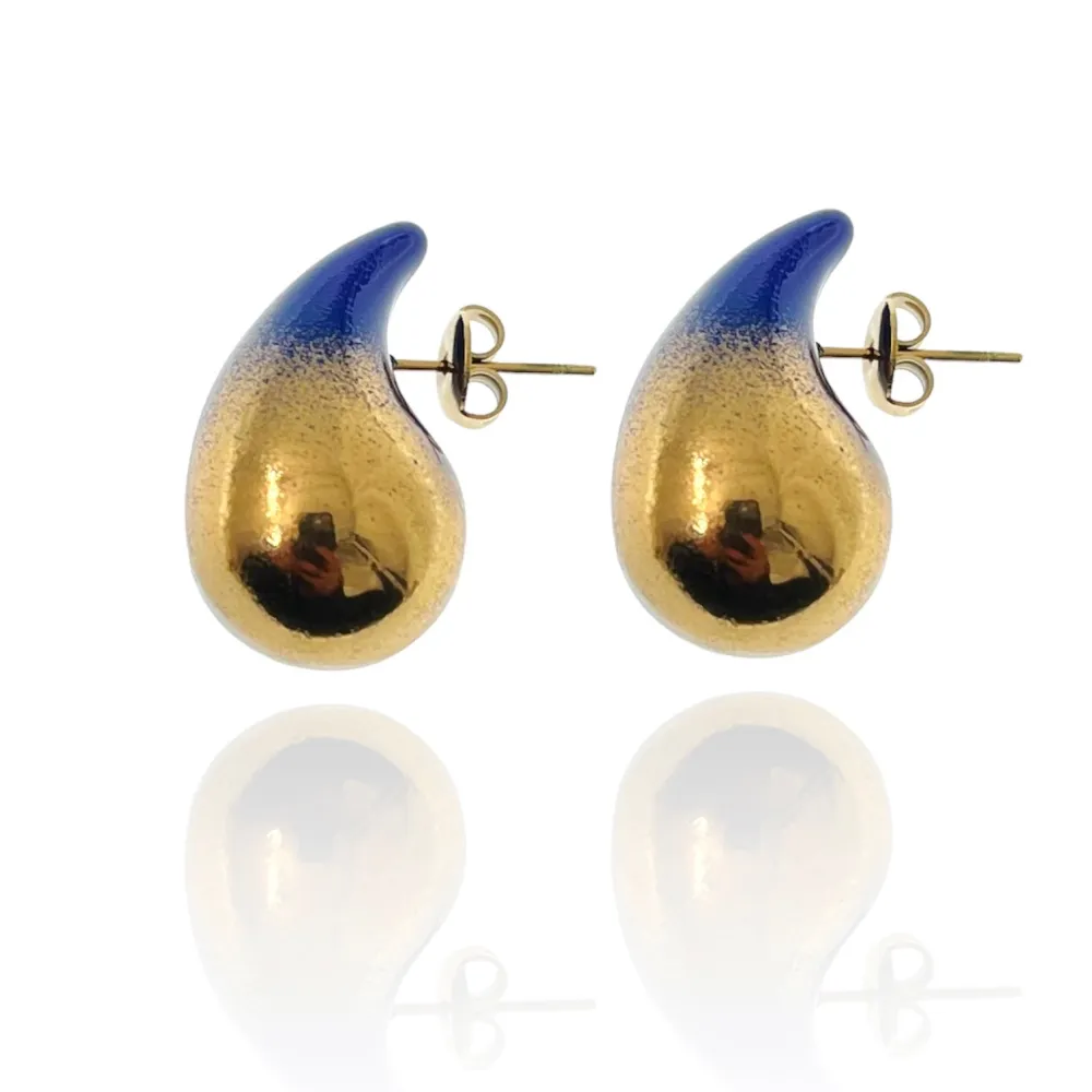 Goccia Verniciato Sfumato 26mm-Orecchini in Acciaio - OAP-103-AA3184E 26mm